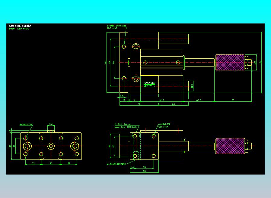 滑座气缸2D-JCBD40x60