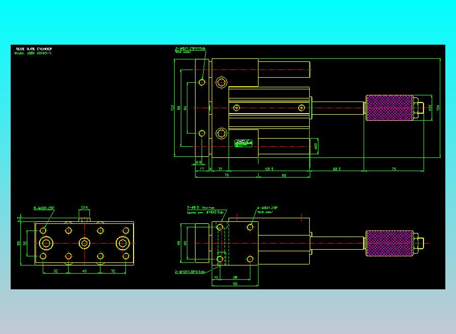滑座气缸2D-JCBD40x65-S