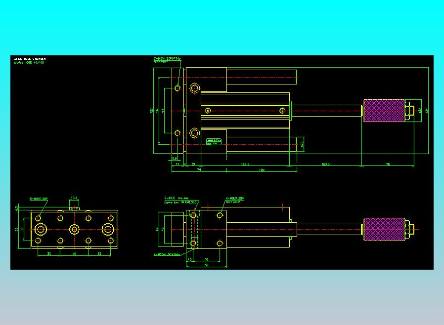 滑座气缸2D-JCBD40x100