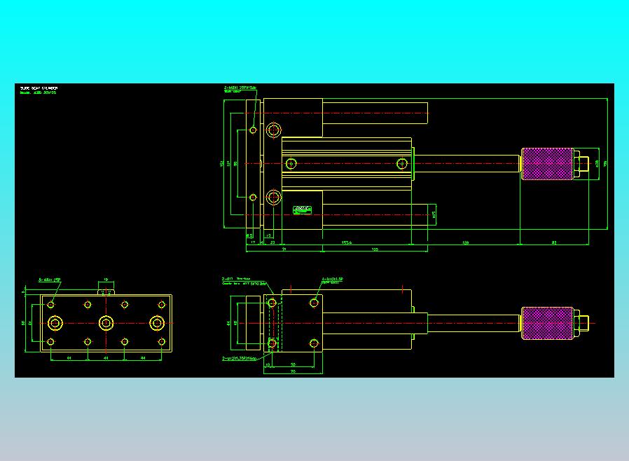 滑座气缸2D-JCBD50x125