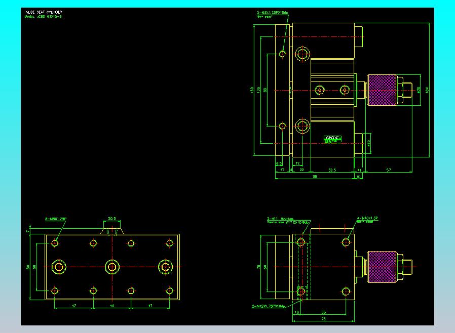 滑座气缸2D-JCBD63x10-S