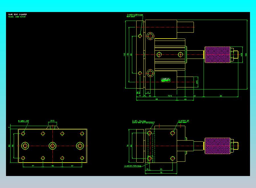 滑座气缸2D-JCBD63x40