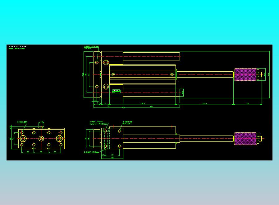 滑座气缸2D-JCBD40x150