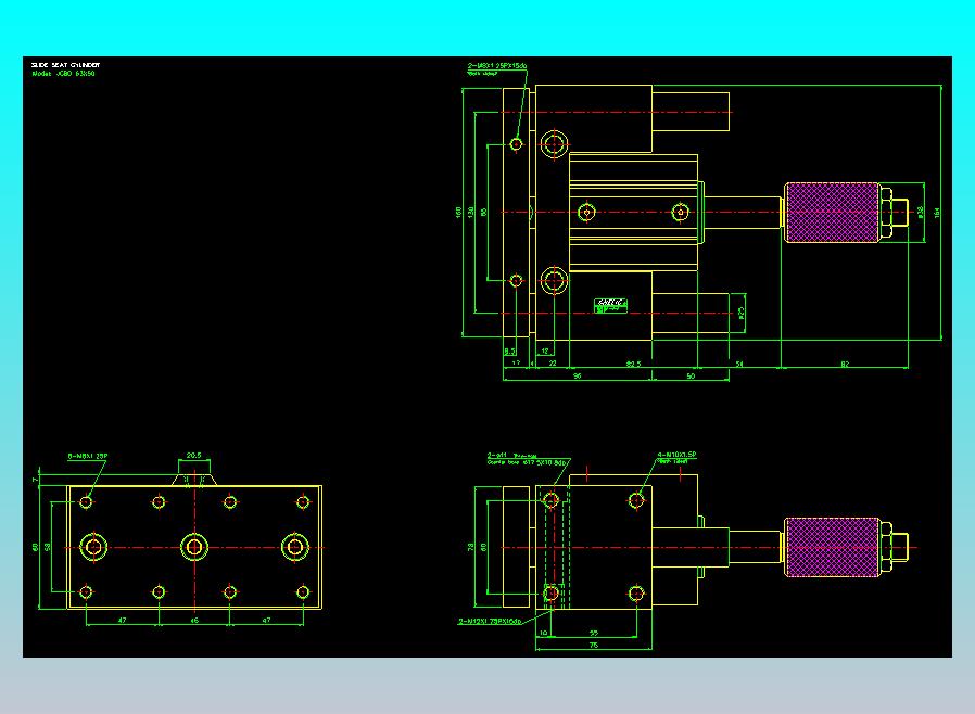 滑座气缸2D-JCBD63x50