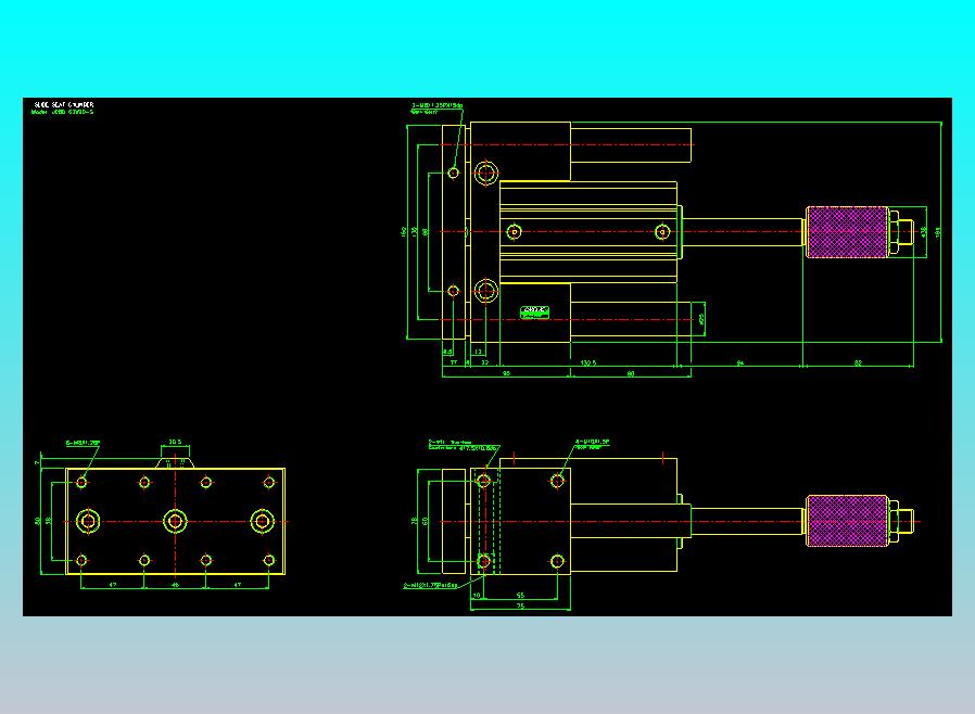 滑座气缸2D-JCBD63x90-S