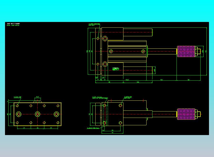 滑座气缸2D-JCBD63x100