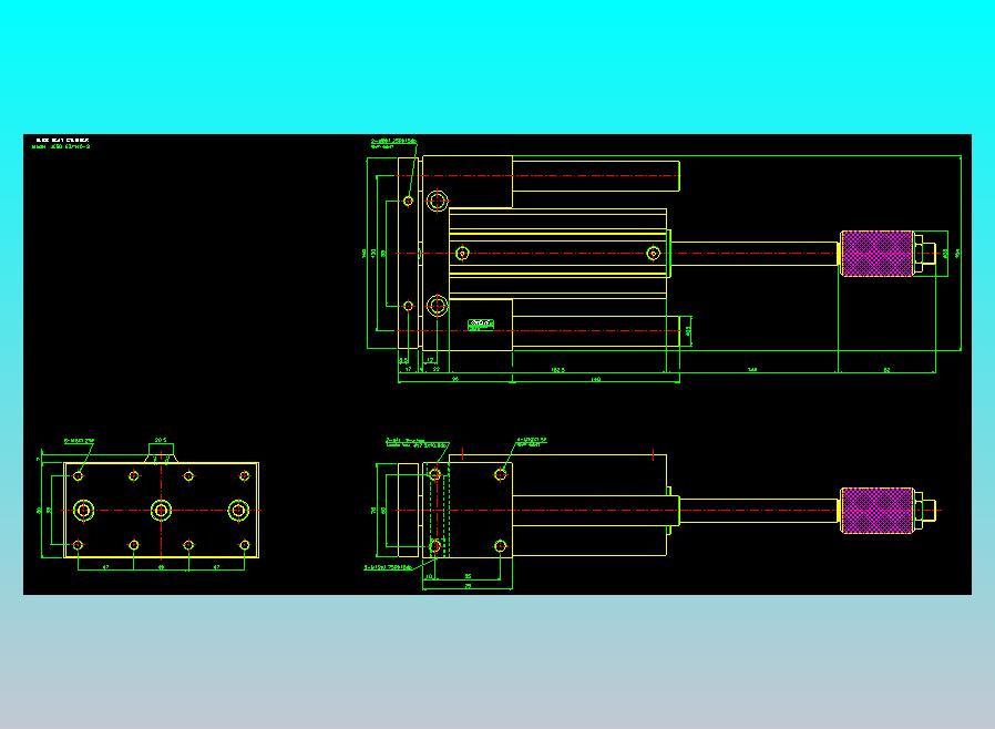 滑座气缸2D-JCBD63x140-S