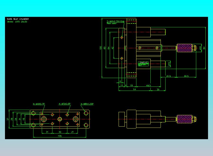 滑座气缸2D-JCF20x30