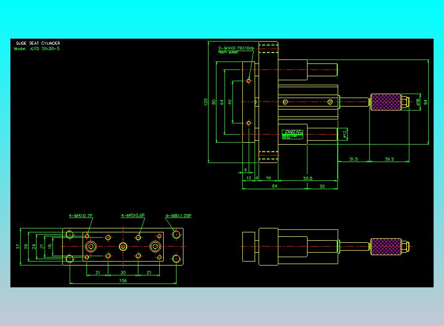 滑座气缸2D-JCF20x30-S
