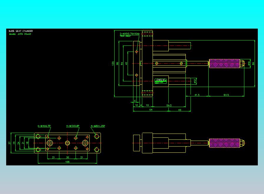 滑座气缸2D-JCF20x40