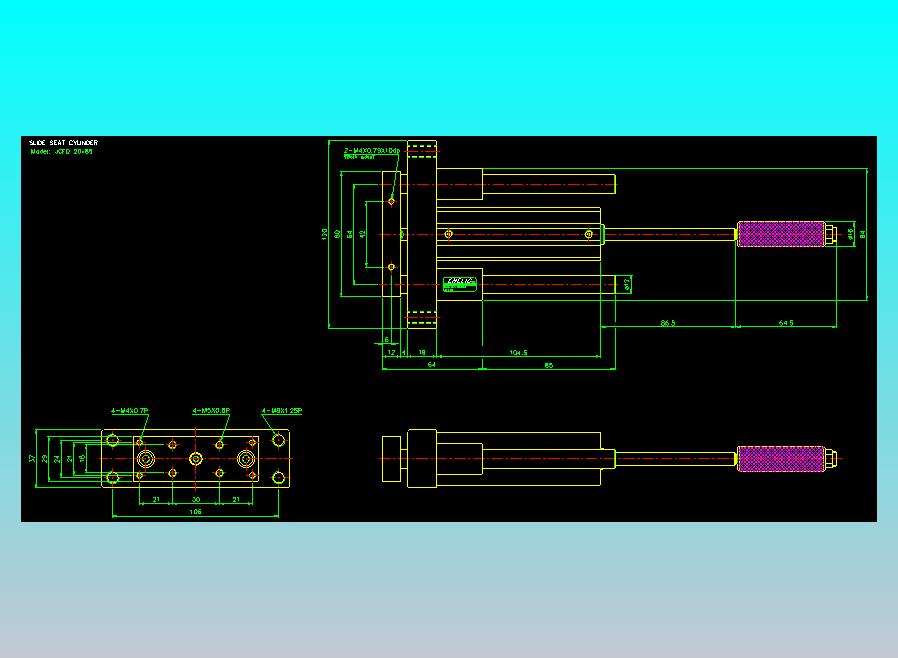 滑座气缸2D-JCF20x85