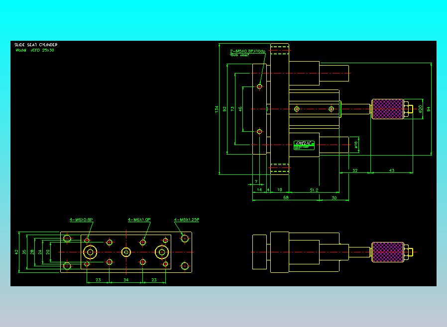 滑座气缸2D-JCF25x30
