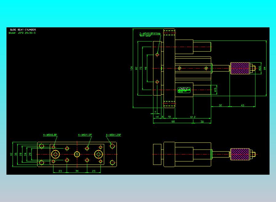滑座气缸2D-JCF25x30-S