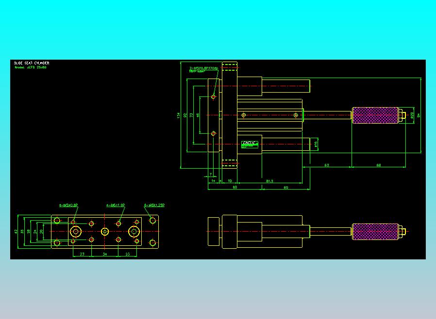 滑座气缸2D-JCF25x60