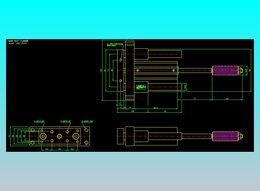 滑座气缸2D-JCF25x75