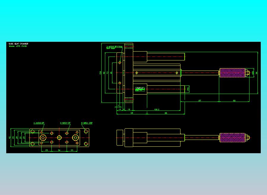 滑座气缸2D-JCF25x85