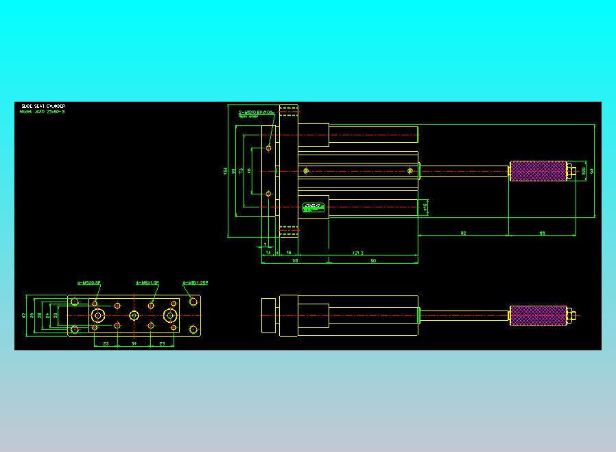 滑座气缸2D-JCF25x90-S