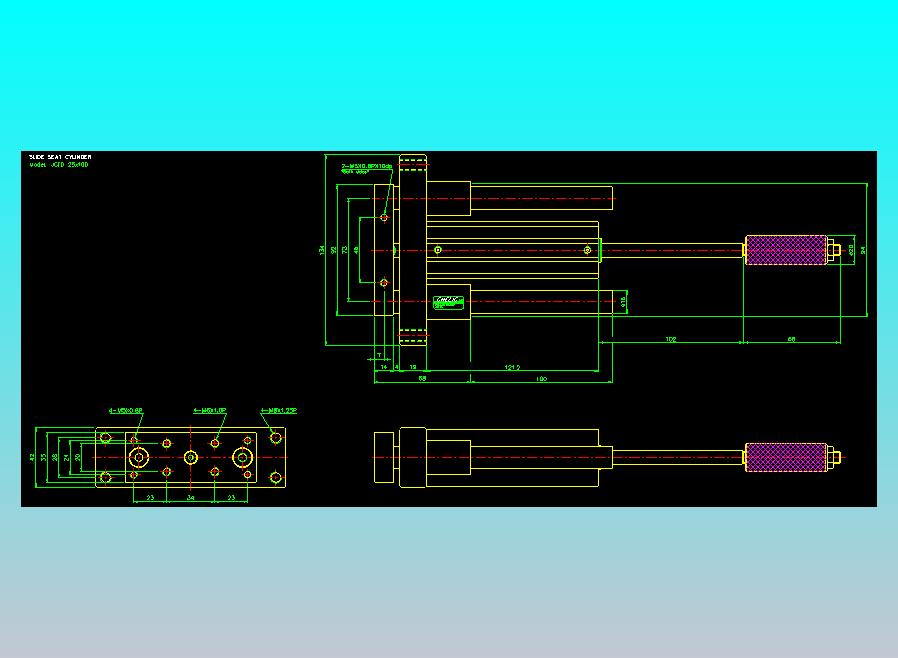 滑座气缸2D-JCF25x100