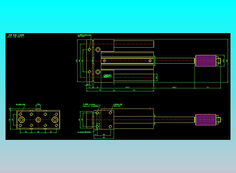 滑座气缸2D-JCBD40x115-S