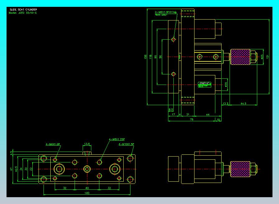 滑座气缸2D-JCF32x10-S
