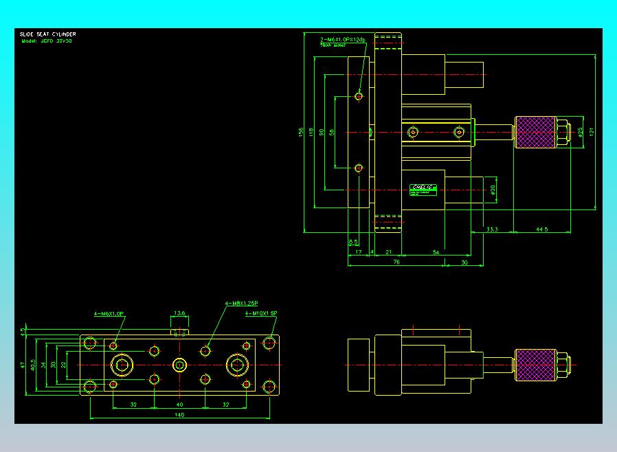 滑座气缸2D-JCF32x30