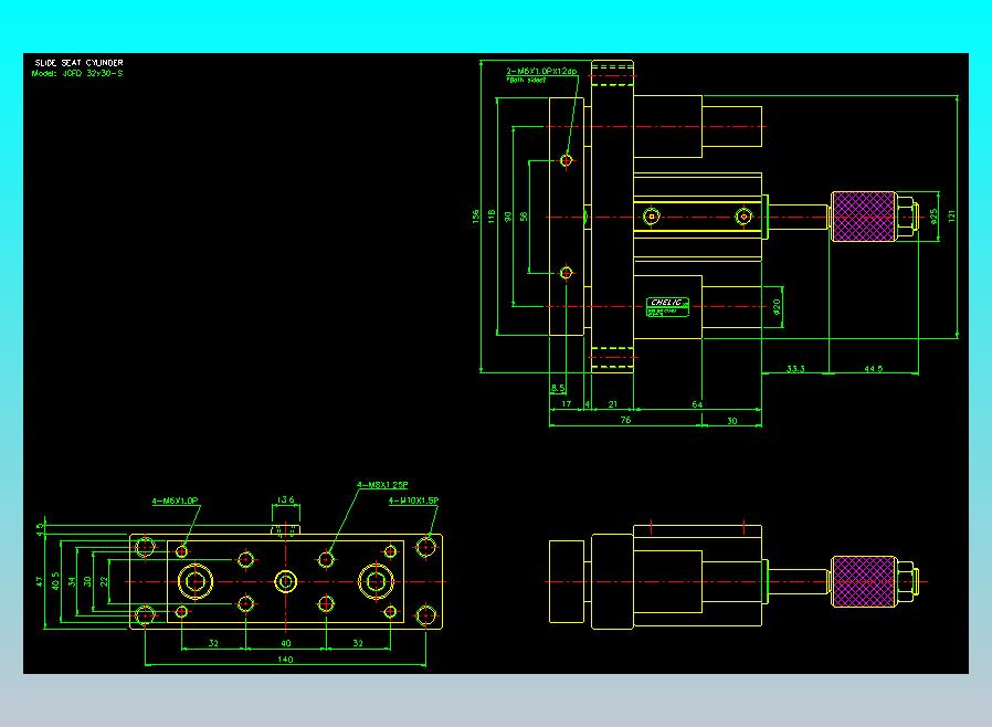 滑座气缸2D-JCF32x30-S