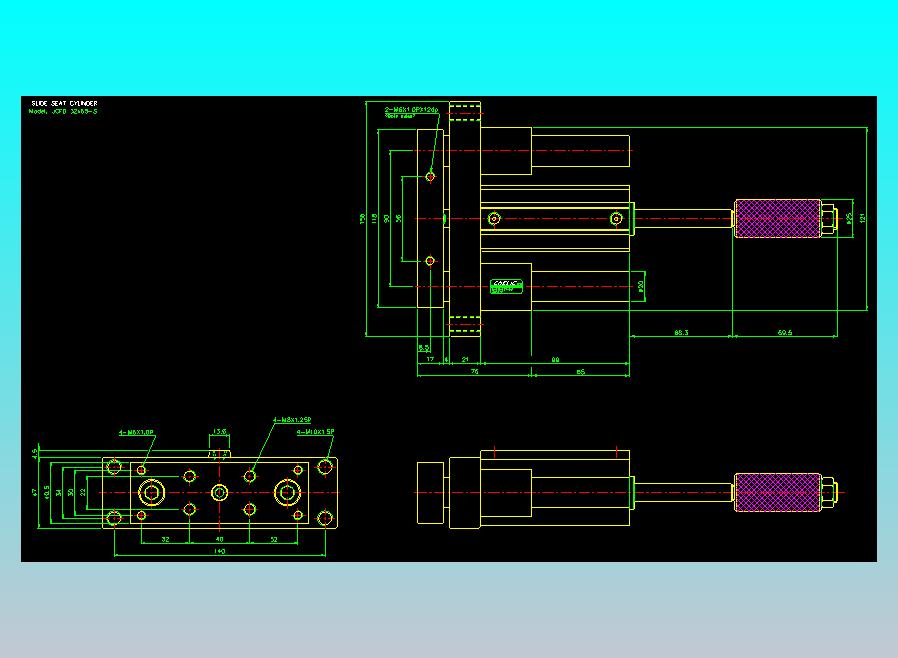 滑座气缸2D-JCF32x65-S