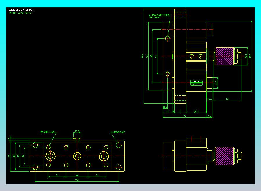 滑座气缸2D-JCF40x10
