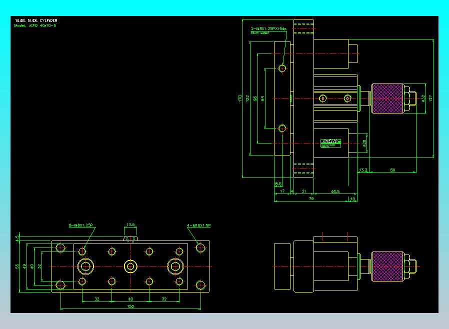 滑座气缸2D-JCF40x10-S
