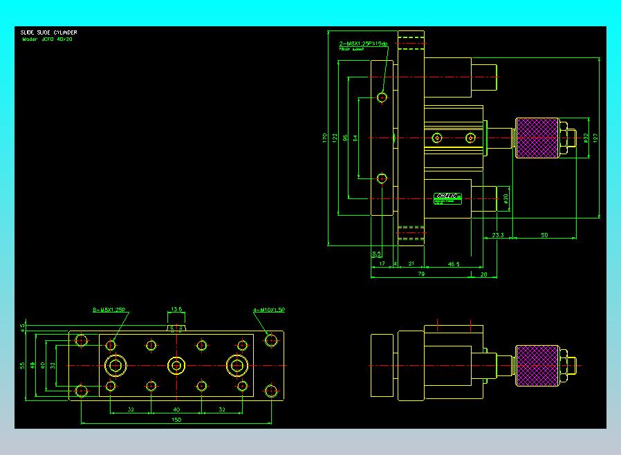 滑座气缸2D-JCF40x20