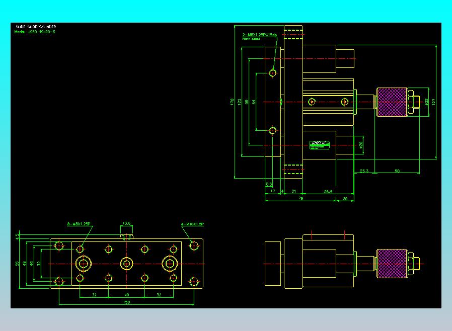 滑座气缸2D-JCF40x20-S
