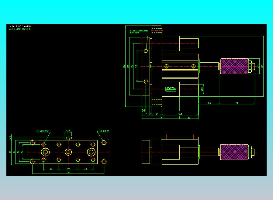 滑座气缸2D-JCF40x40-S