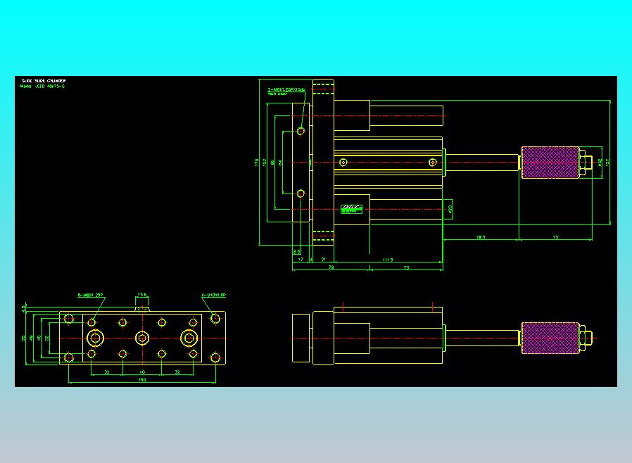 滑座气缸2D-JCF40x75-S