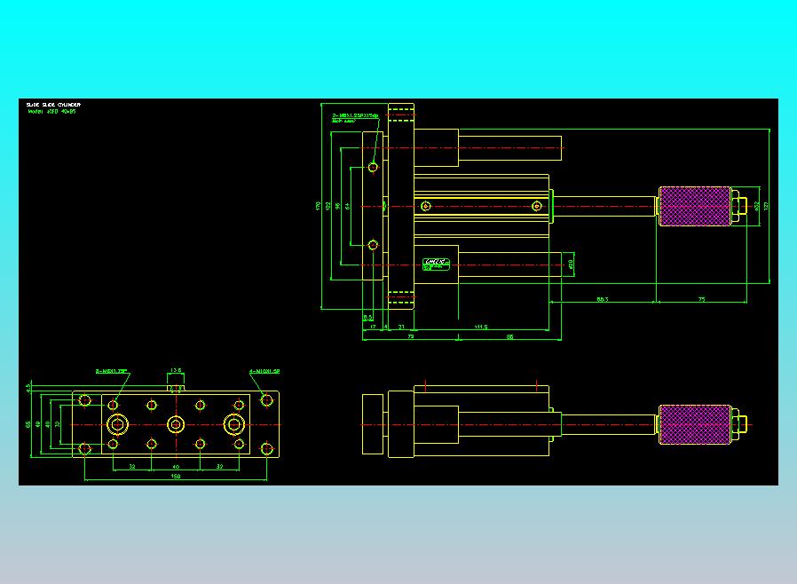 滑座气缸2D-JCF40x85