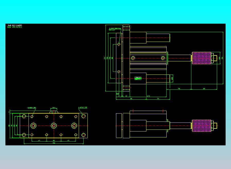 滑座气缸2D-JCF63x75-S