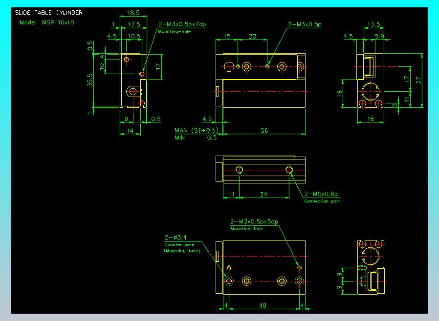 滑座气缸2D-MSR10x10