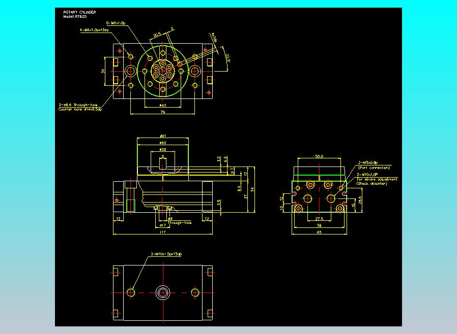 回转缸2D-RTB20x90