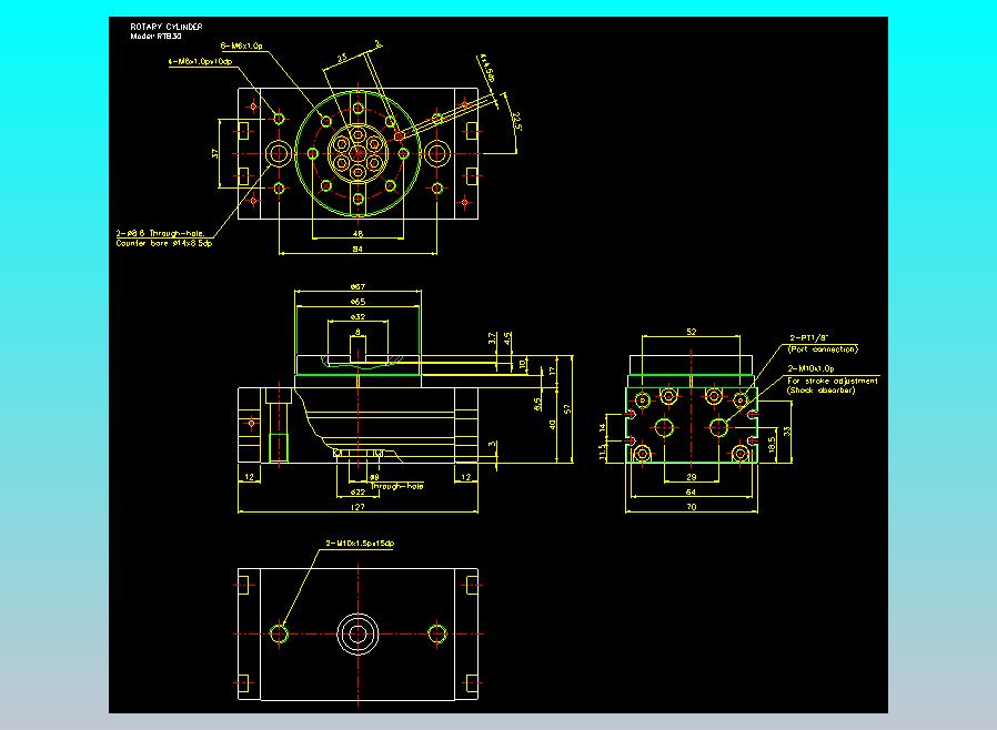 回转缸2D-RTB30x90