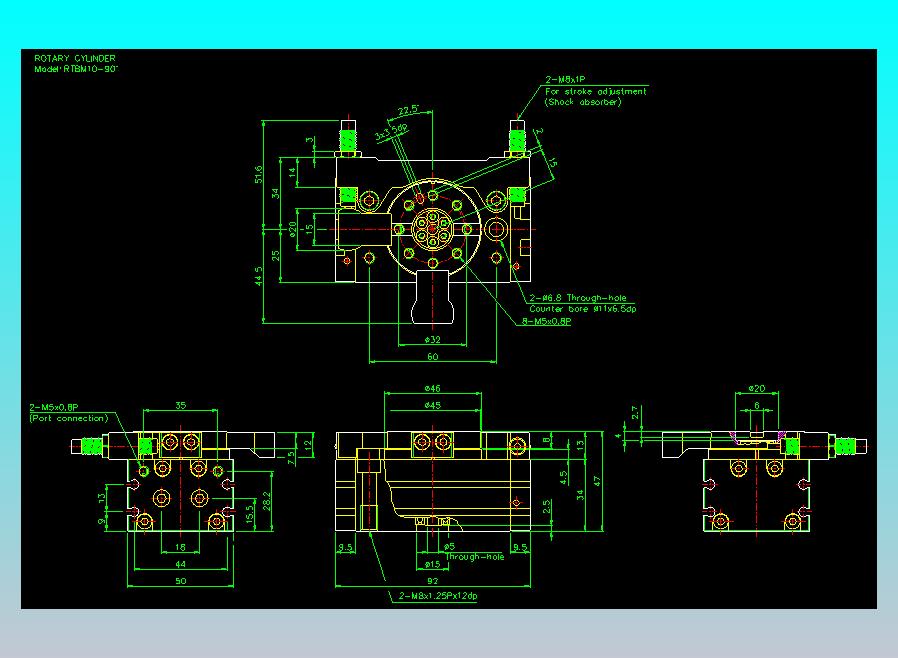 回转缸2D-RTBM10x90