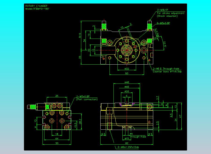 回转缸2D-RTBM10x180