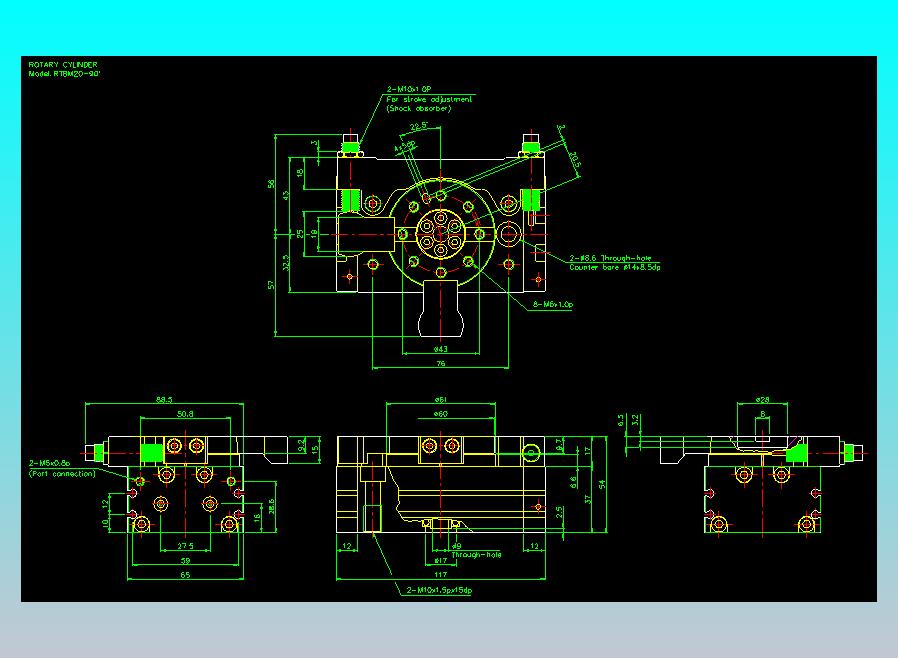 回转缸2D-RTBM20x90