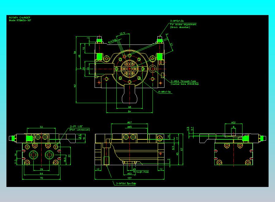 回转缸2D-RTBM30x90