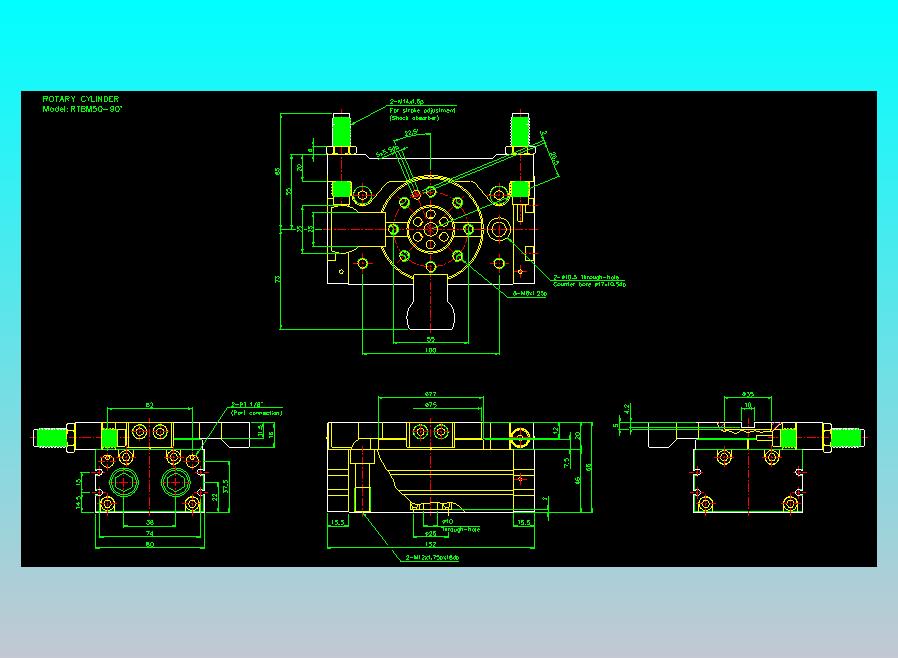 回转缸2D-RTBM50x90