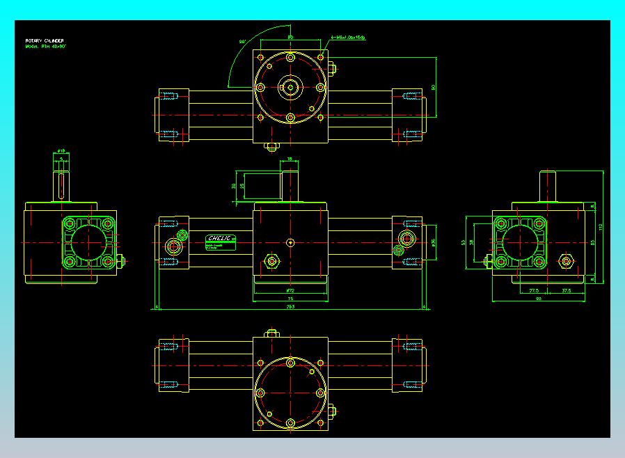 回转缸2D-RTH40x90