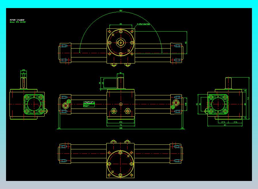 回转缸2D-RTH40x180