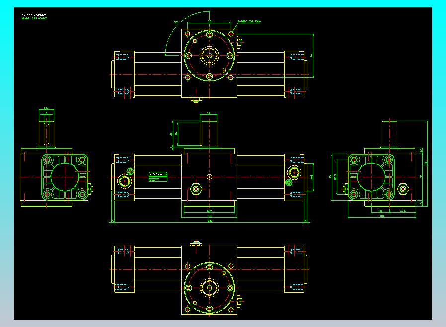 回转缸2D-RTH63x90