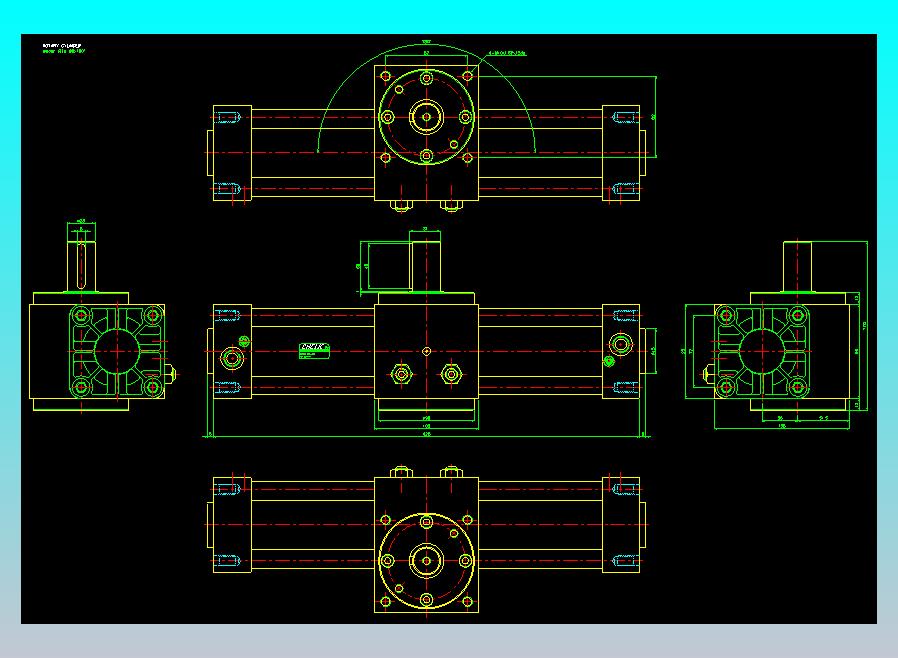 回转缸2D-RTH80x180