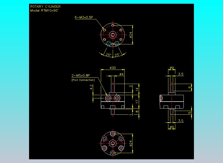 回转缸2D-RTM10x90