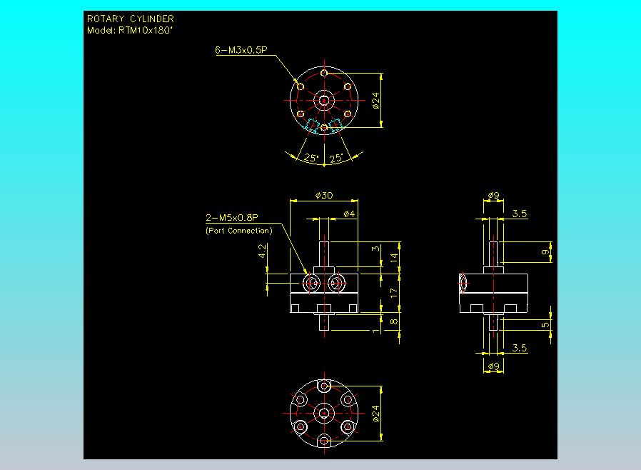 回转缸2D-RTM10x180