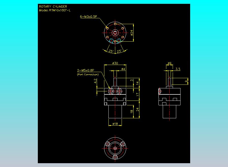 回转缸2D-RTM10x180-L